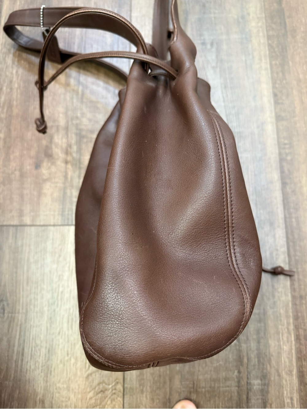 Coach Vintage Lexington Drawstring Bucket Bag 4180 Brown Leather Italy - Picture 8 of 13